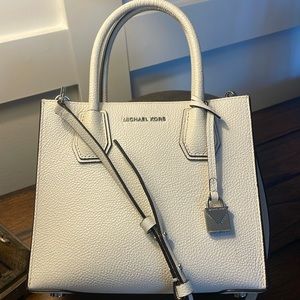 Michael Kors white leather crossbody